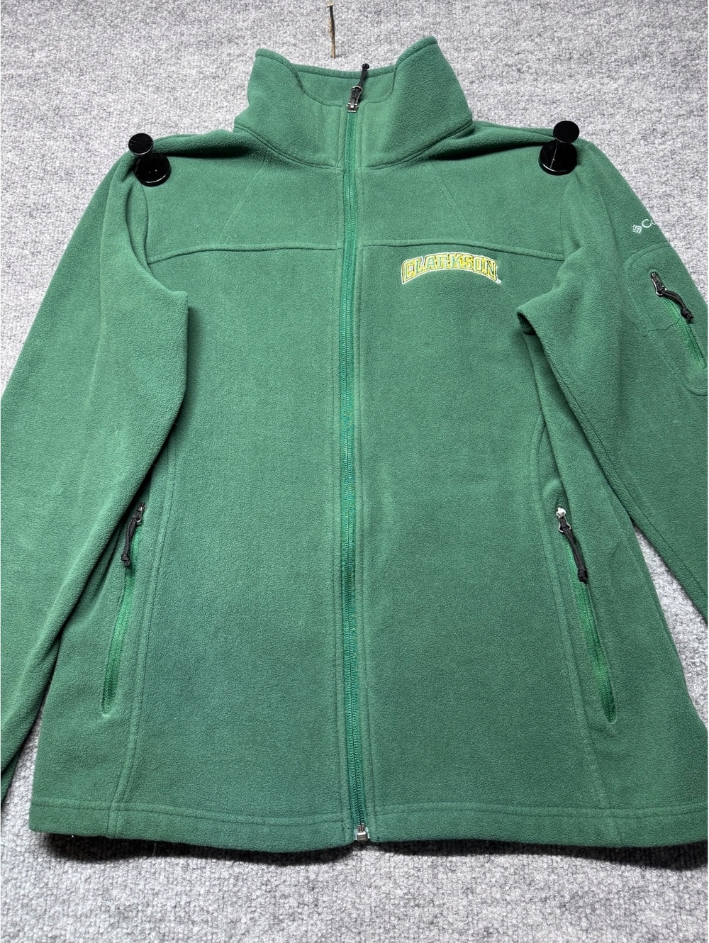 Columbia Green Fleece Jacket with Clarkson Embroidery